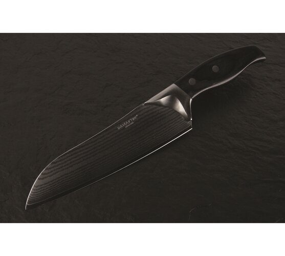 Damaster Ocelový nůž v dřevěném stojanu 18 cm