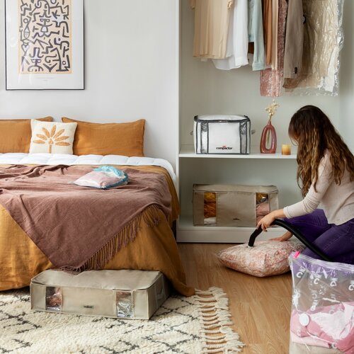 Compactor Вакуумна коробка для зберігання з  чохлом L Life, 65 x 50 x 15,5 см