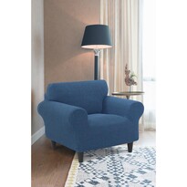 Натяжна накидка на крісло Denia синя, 70 - 110 см
