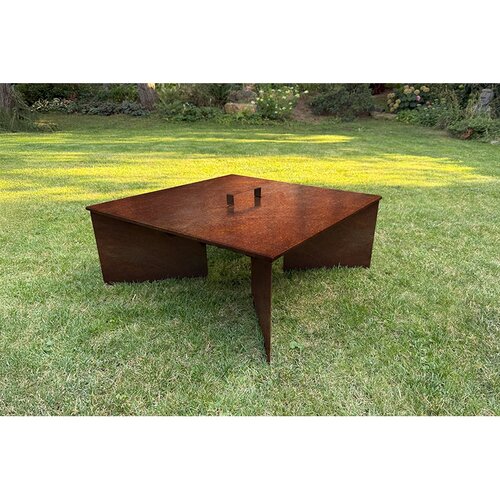 Víko na zahradní ohniště 70 x 70 x 1 cm, corten CORGARDEN 1020