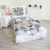 Jerry Fabrics Bavlnené obliečky White Tiger, 140 x 200 cm, 70 x 90 cm