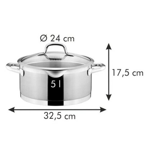 Tescoma Caserolă cu capac cu strecurătoarePresident 24 cm