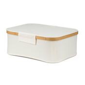 Úložný box G21 40 x 30 x 15 cm, bambusový s víkem, béžový