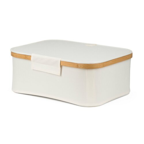Úložný box G21 40 x 30 x 15 cm, bambusový s vekom, béžový