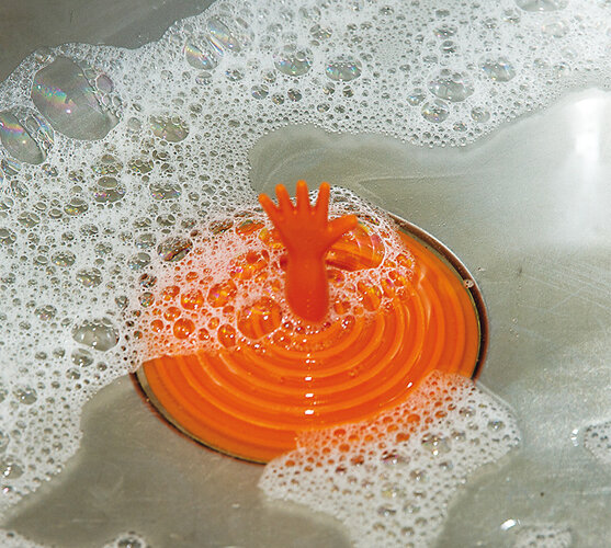 Univerzálna zátka do umývadla oranžová