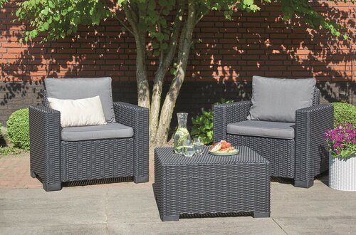 Set de scaune de grădină Keter California 83 x 68x 72 cm, 2 buc., grafit