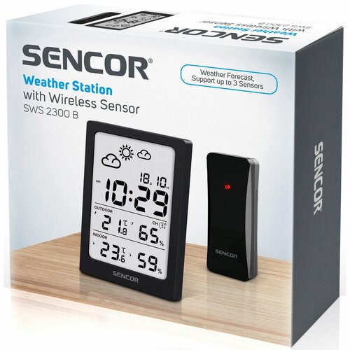 Sencor SWS 2300 B meteostanice, černá