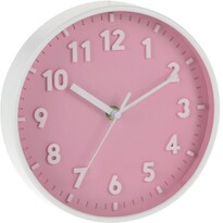 Ceas de perete Silvia roz, 20 cm