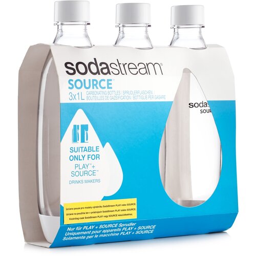 SodaStream Flasche Fuse 3er-Pack 1 l, weiß