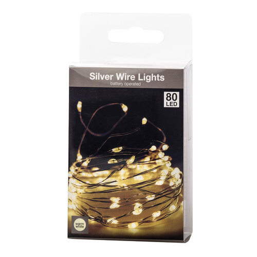 Lichtdraht warmweiß, 80 LEDsweiß  , 80 LED
