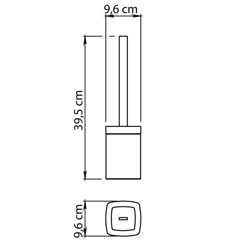 Perie de toaletă GEDY A93313 Il Giglio, crom