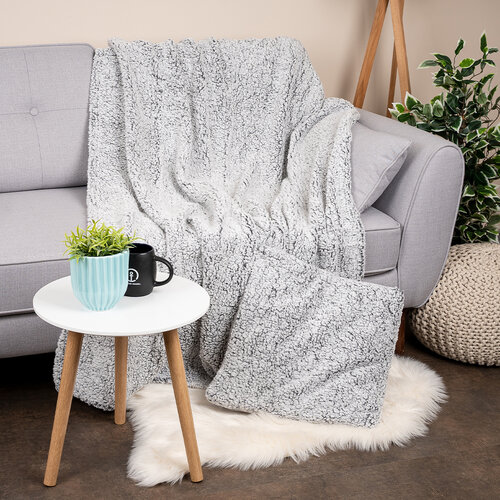 Подушка штучне хутро сірий, 45 х 45  см