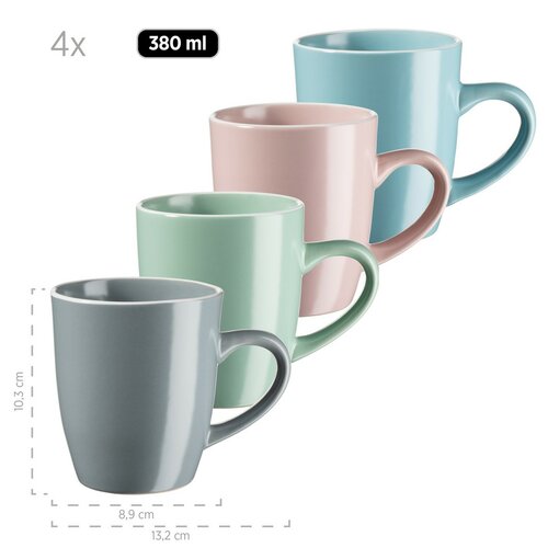 Mäser Jedálenská súprava riadu 16 ks ELISSA II – mix farieb mat