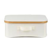 Úložný box G21 40 x 30 x 15 cm, bambusový s vekom, béžový