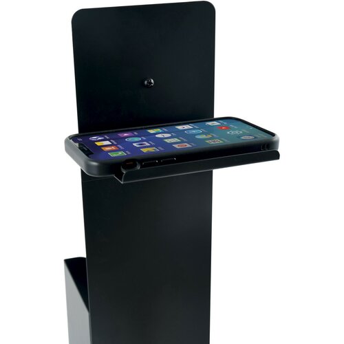 Suport pentru hârtie igienică cu perie și suport Spirella Yoni 67 x 22 x 12 cm, negru