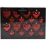 Set de ornamente de Crăciun Heart roșu, 16 buc