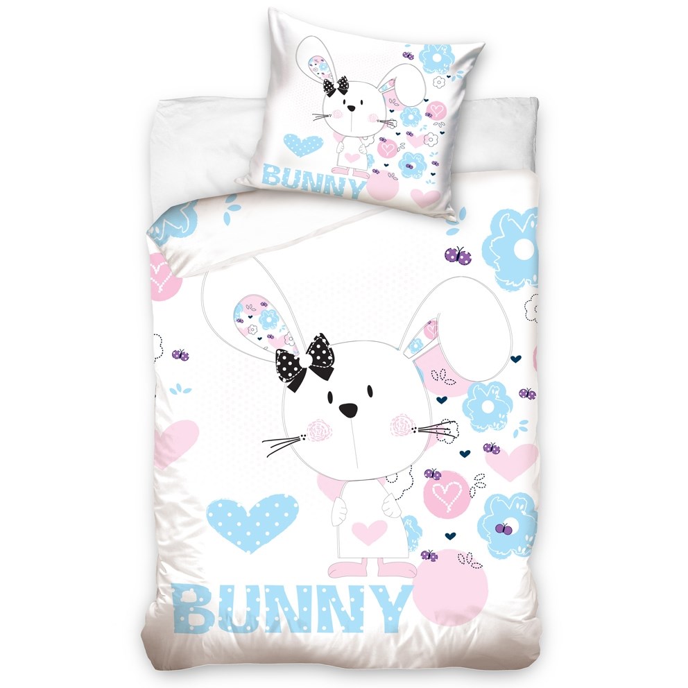 Carbotex obliečky bavlna Králiček Bunny 140x200 70x80