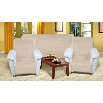 Bellatex Narzuty na sofę Korall micro beżowy, 150 x 200 cm, 2 szt. 65 x 150 cm