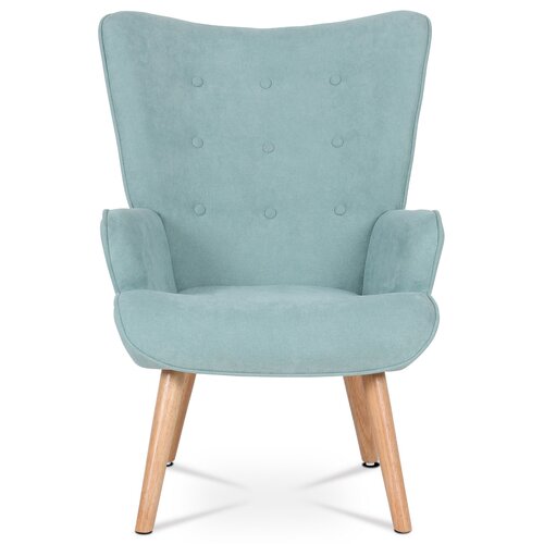 Ohrensessel mit Fußhocker BLUE2, Türkis