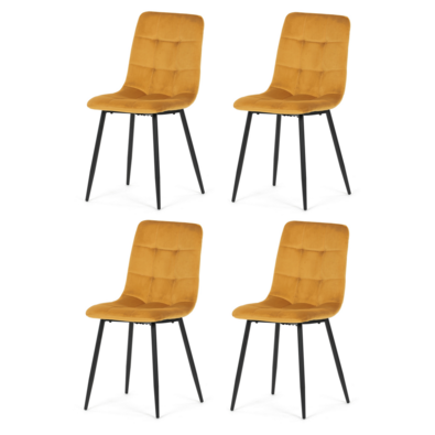 Set de scaune de sufragerie CT-281 YEL4, 4 buc