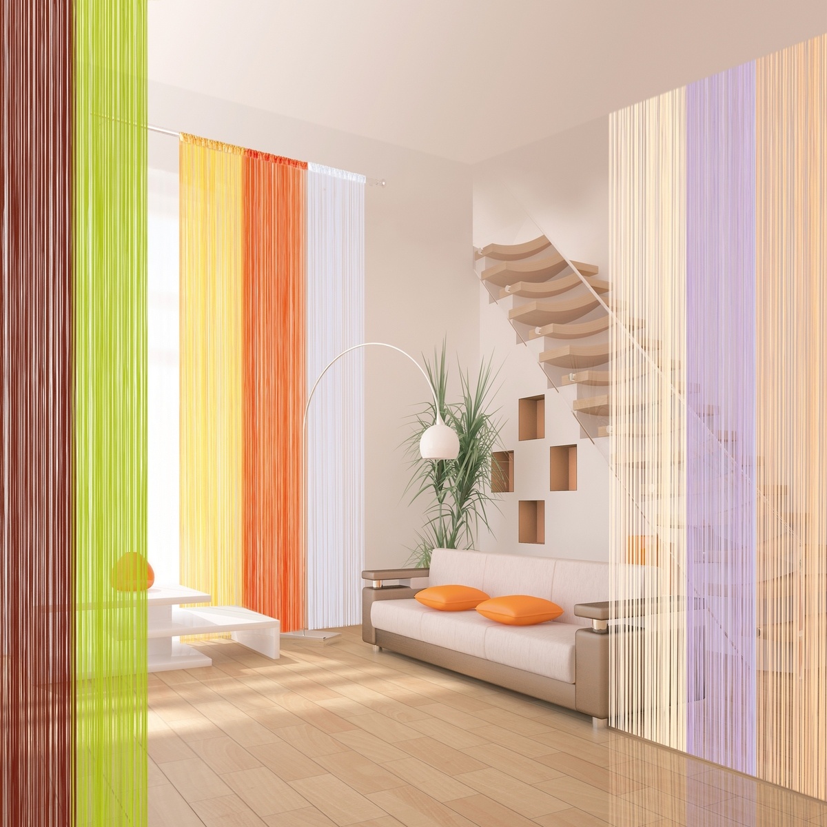 Függöny Aga bézs , 150 x 250 cm, bézs, 150 x 250 cm termék 2. képe