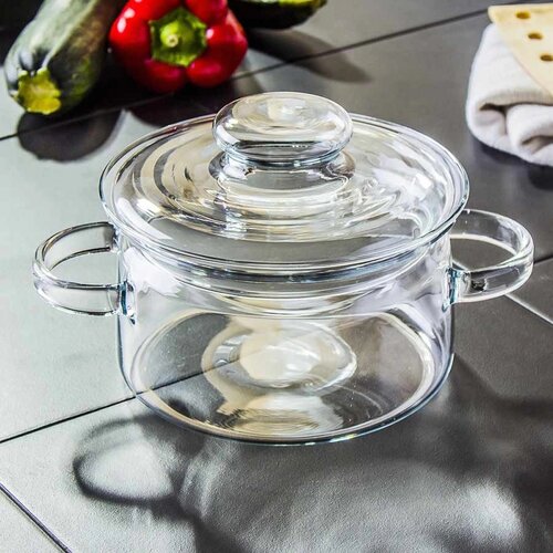 Oală de sticlă cu capac Simax 6063 Nyko 1,5 l