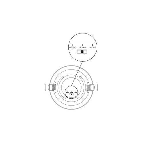 Obrázok Panlux Podhľadové LED svietidlo Downlight CCT Round biela, 24 W