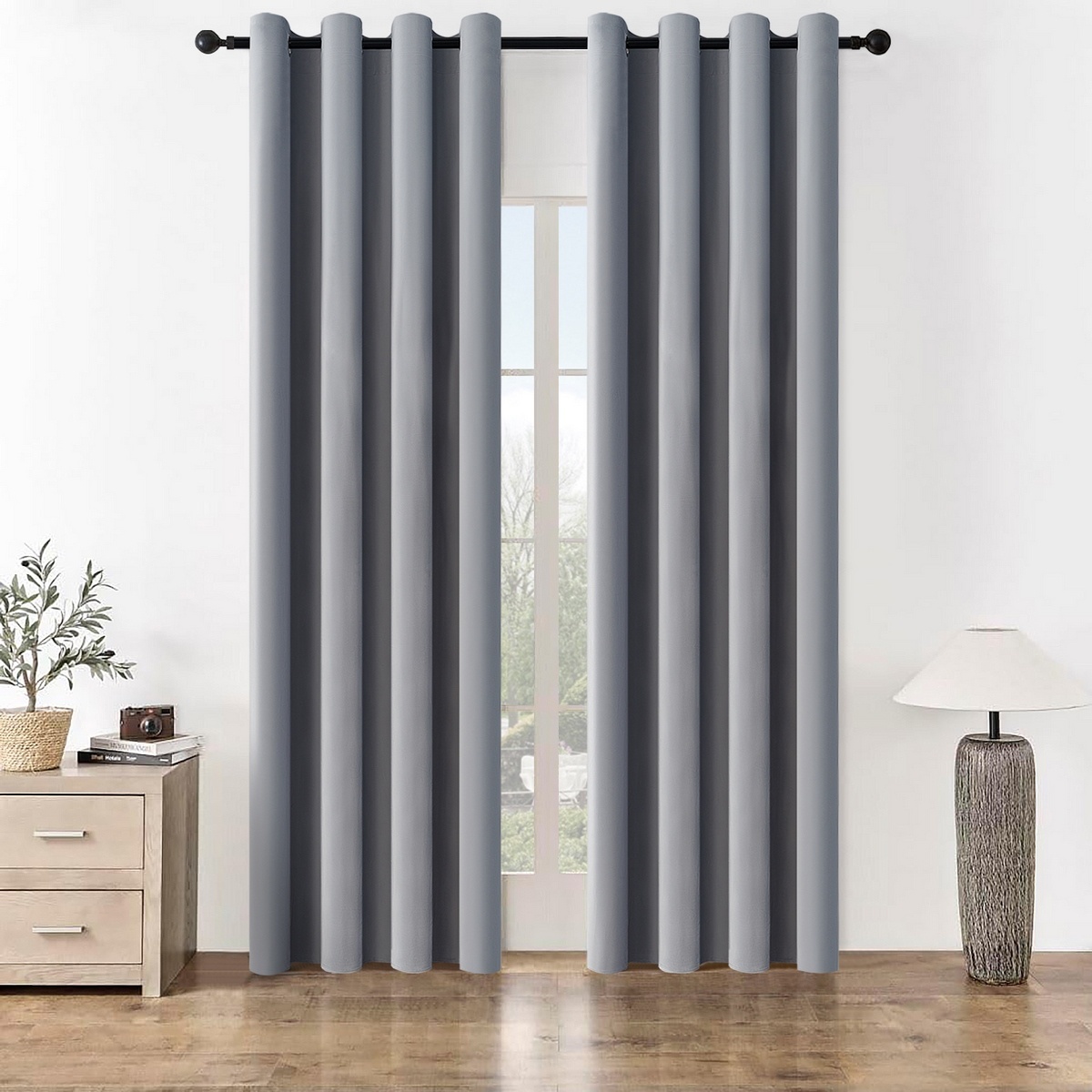 4Home Manila sötétítő függöny világosszürke, 150 x 250 cm, világosszürke