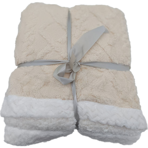 Koc z barankiem Island kremowy, 150 x 200 cm