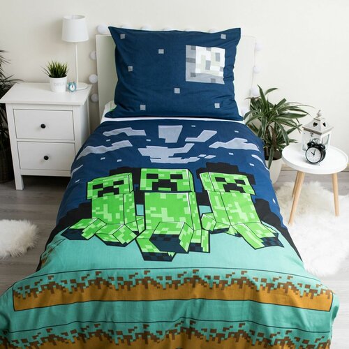 Bombažna posteljnina Minecraft Sssleep Tight , 140x 200 cm, 70 x 90 cm