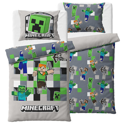 Minecraft gyerek ágyneműhuzat Fedezd fel a világod, 140 x 200 cm, 70 x 90 cm