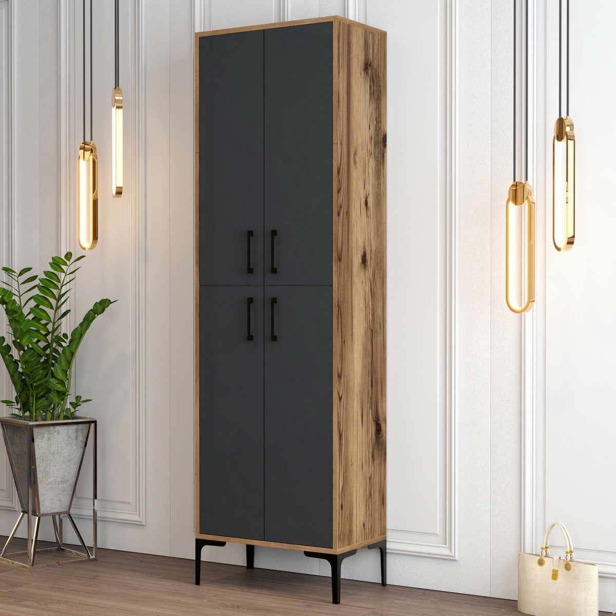Skriňa Berlin Walnut and Anthracite