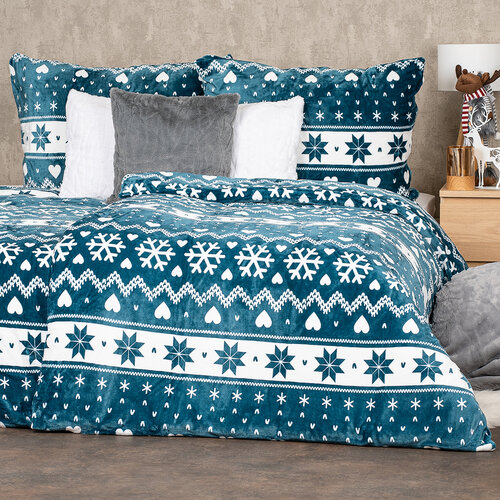 Lenjerie de pat din microflanel 4Home Nordic love, 140 x 220 cm, 70 x 90 cm