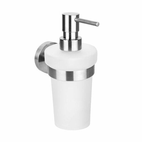 Dozator de săpun SAPHO XS101 X-Steel, sticlălăptoasă/ oțel inoxidabil periat, 230 ml