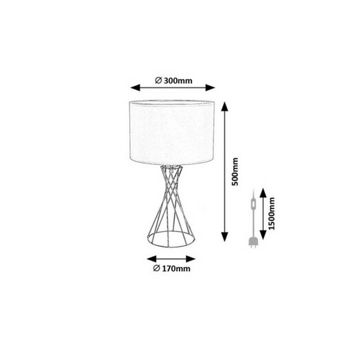 Rabalux 74082 stolní lampa Nivra, černá