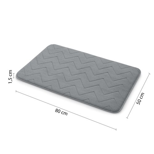 GEDY 96MS508008 Mousse fürdőszobaszőnyeg szürke ,50 x 80 cm