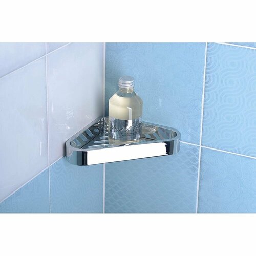 GEDY 3283 Smart półka narożna pod prysznic, 17 x 3 x 17 cm, srebrny