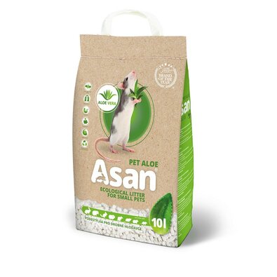 Наповнювач Asan Pet Organic для карликовихкроликів та гризунів Алое, 10 л