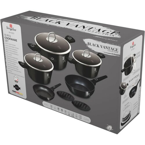 BerlingerHaus Súprava riadu s titánovým povrchom Black Vantage, 10 ks