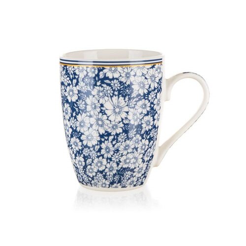 Banquet 6-delni set keramických skodelic FLOWERblue, 340 ml