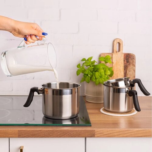 Altom Edelstahl-Milchkocher Emilio 1,65 l, Durchmesser 12 cm