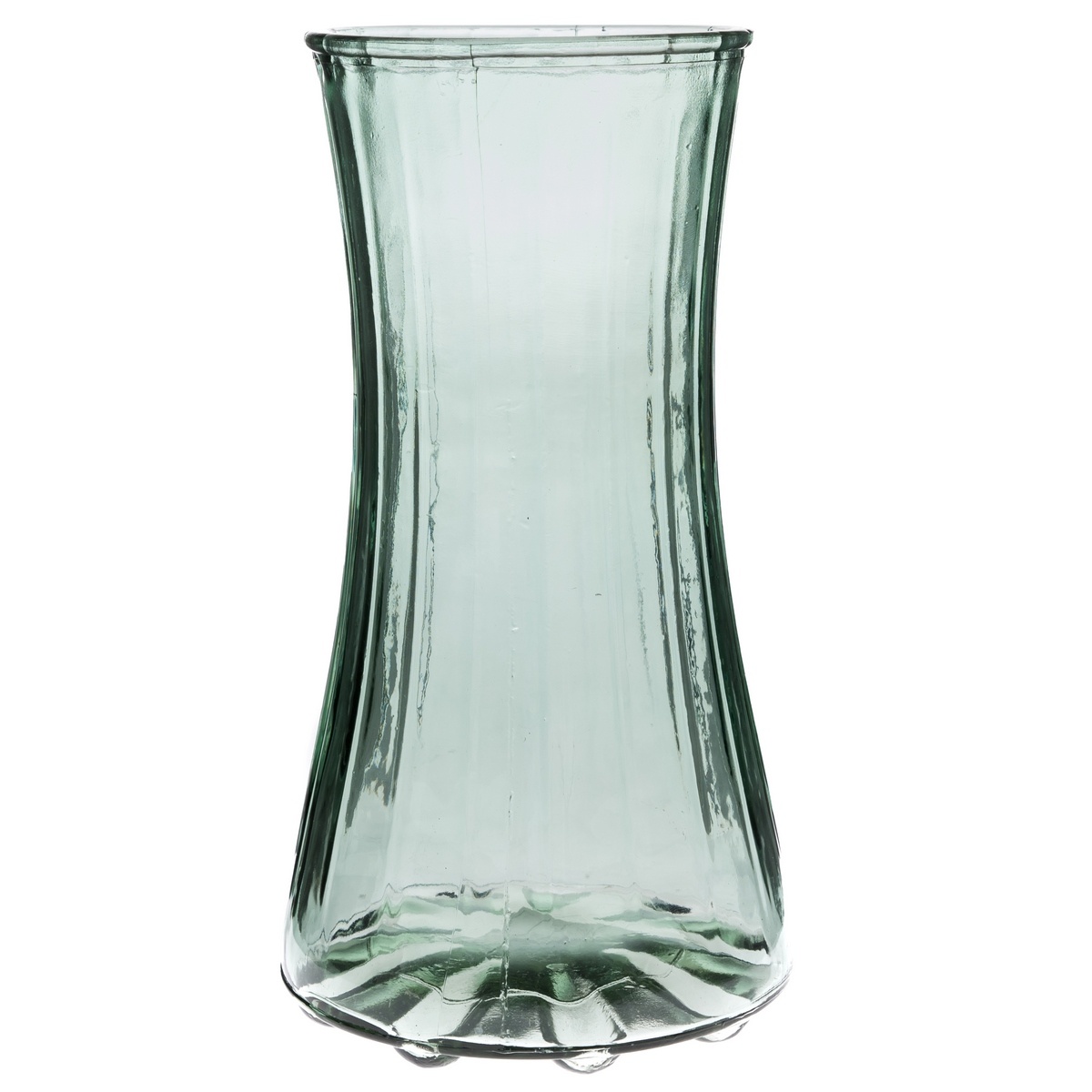 Levně Skleněná váza Olge, zelená, 23,5 x 12,5 cm