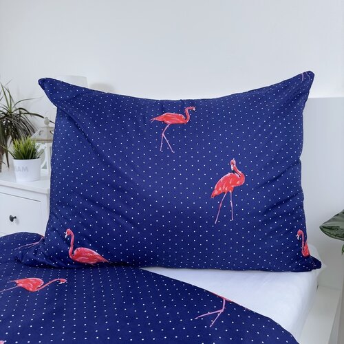 Pościel z mikrowłókna Flamingi, 140 x 200 cm, 70 x 90 cm