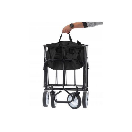 Klappbarer Bollerwagen 116 x 54 x 90 cm, schwarz