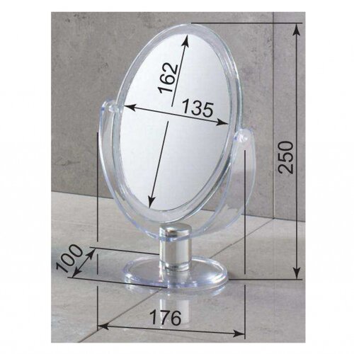 GEDY CO2018 Kozmetično ogledalo za postavitev,prozorno