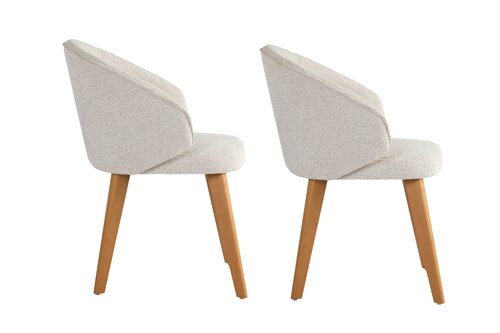 Set de scaune de sufragerie Bentley White and DarkOak, 2 buc.