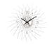 Zegar ścienny Lavvu Crystal Lines srebrny, śr. 49 cm