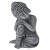 Figurka betonowa Buddhy, 12 x 16 cm, szary