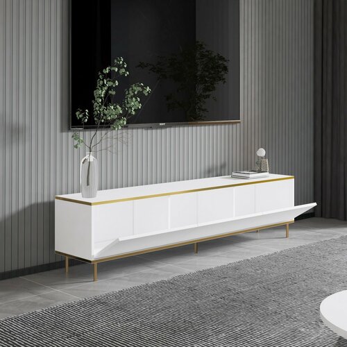 Televizní stolek Imaj White and Gold