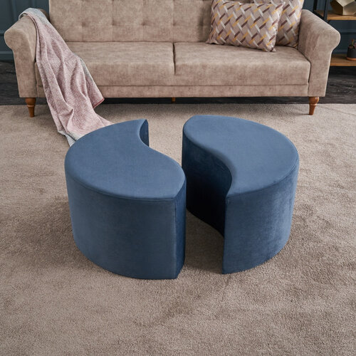 Taburet Alis Puf Blue